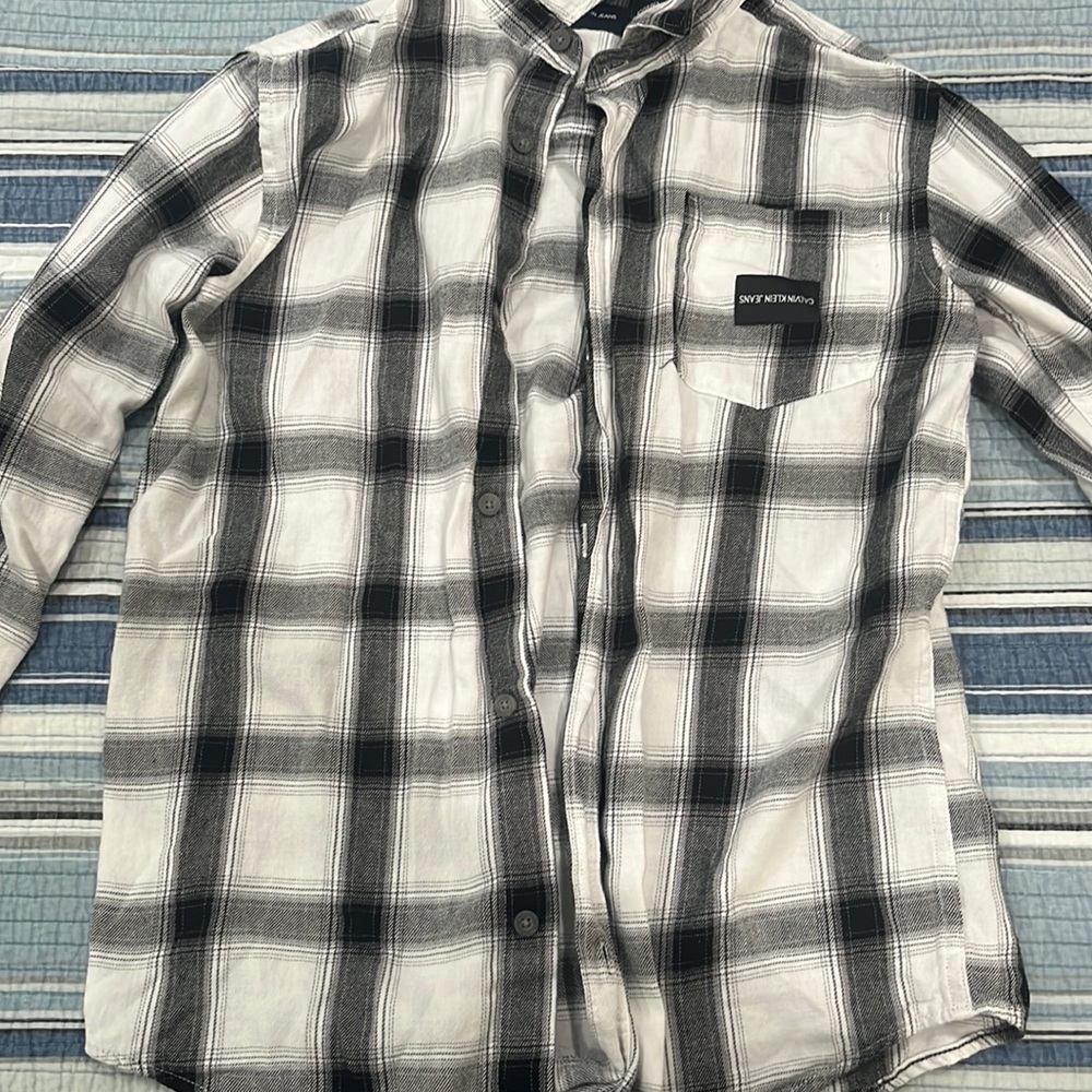boys calvin klein jeans flannel